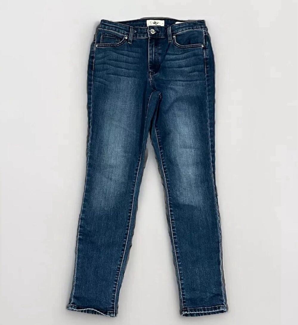 Jessica Simpson Adored High Rise Ankle Jeans- Medium Blue Color Size 27